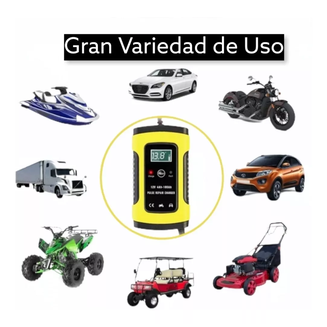 Cargador de batería auto-moto 12v