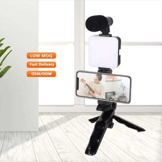Kit de grabación con micrófono y luz Led