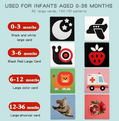 Tarjetas sensoriales Montessori bebés