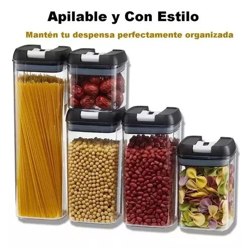 Recipientes contenedores set de 7 envases