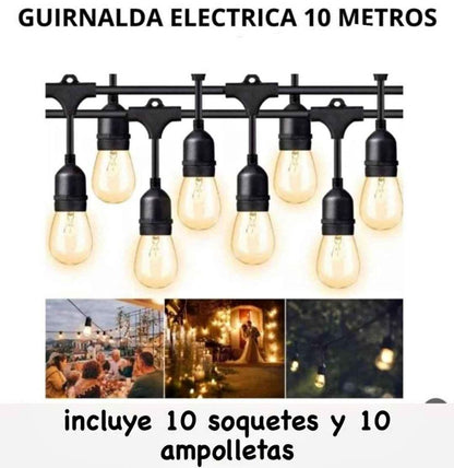 Guirnalda Eléctrica 10 metros para Decoración