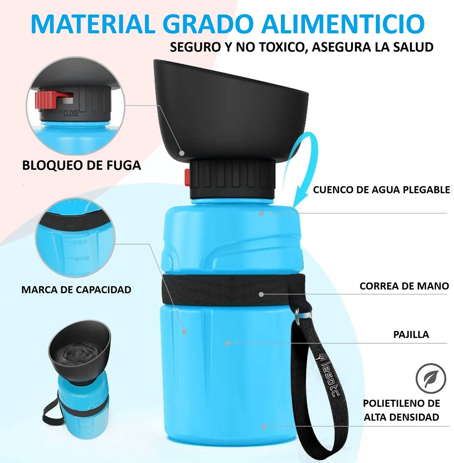 Bebedero Portátil para Mascotas